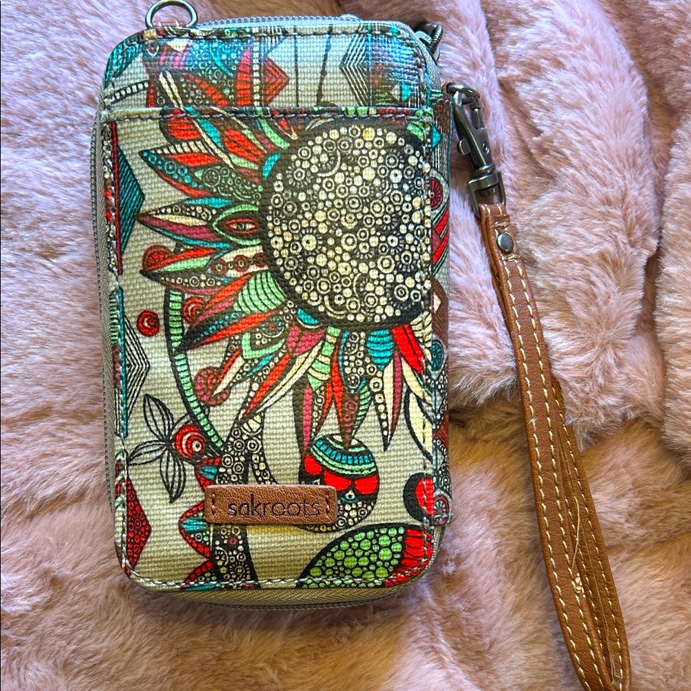 Sakroots Artistic Floral Phone Wristlet